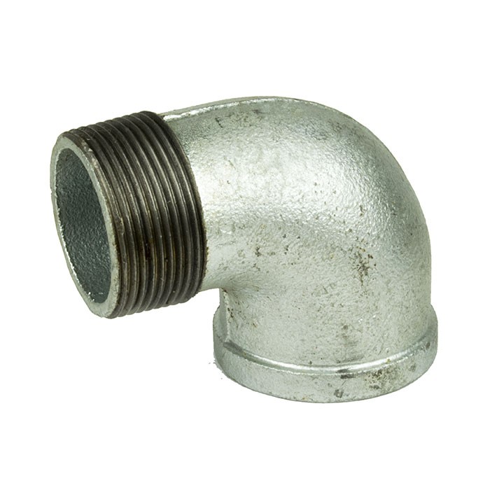 Galvanised Malleable Iron Male x Female Elbow 90 Degree - 1in BSP